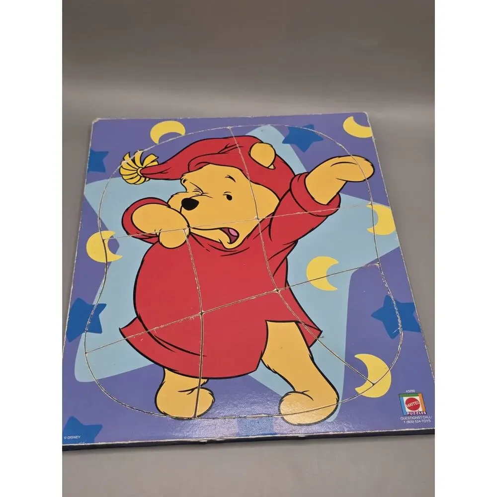 Vintage Disney Winnie the Pooh Frame Tray Puzzles Lot of 3 Parker Brothers 12pc